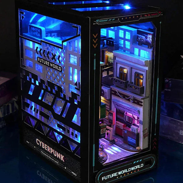 NOOK and STORY Book Nook Cyberpunk Future World Book Nook