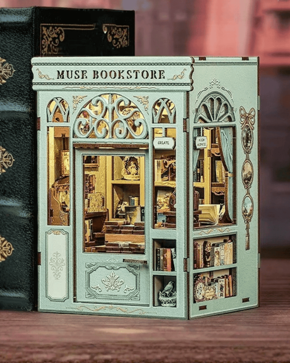 NOOK and STORY Book Nook Muse Bookstore Miniature House