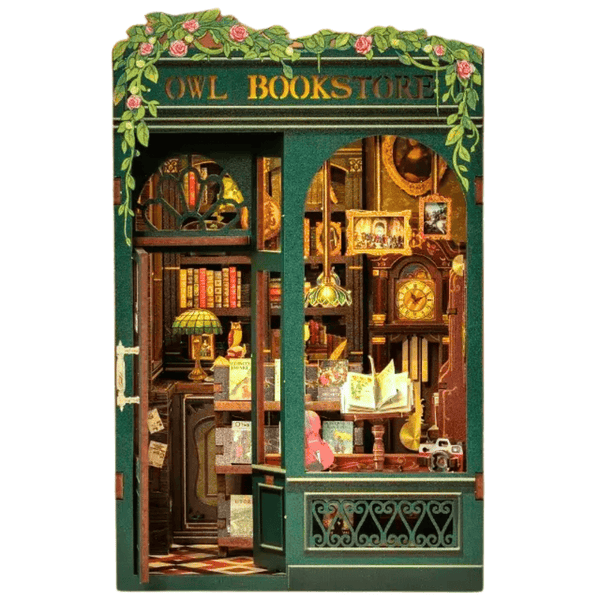 NOOK and STORY Book Nook Owl Bookstore Book Nook