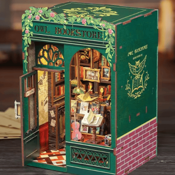 NOOK and STORY Book Nook Owl Bookstore Book Nook