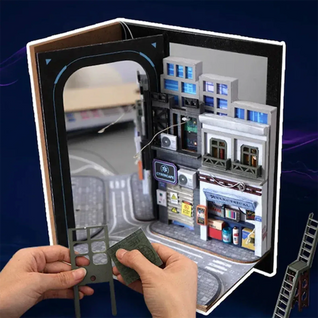 Cyberpunk Future World Book Nook